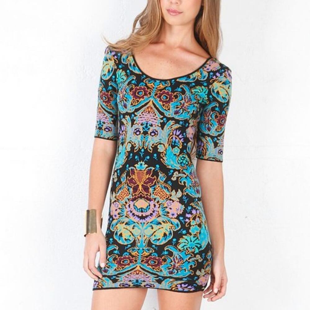 NWT Torn by Ronny Kobo Casey knit dress damask sz S small